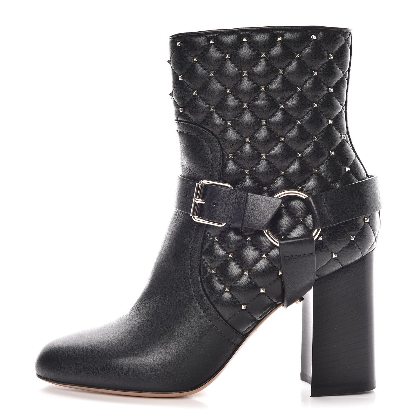 Nappa Rockstud Spike 90mm Ankle Boots 36.5 Black