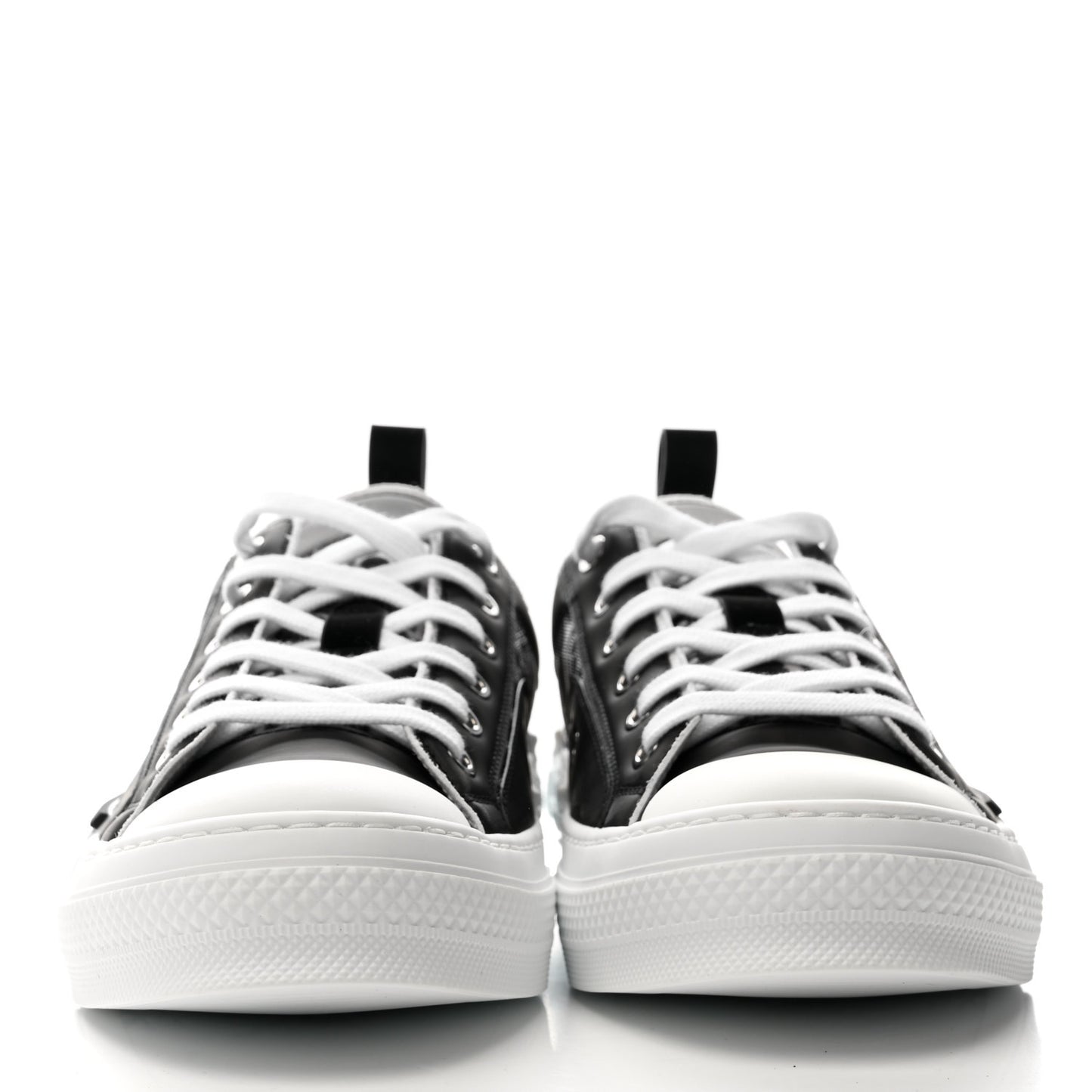 Technical Canvas Mesh Oblique Printed Mens B23 League Low Top Sneaker 43 Black Beige