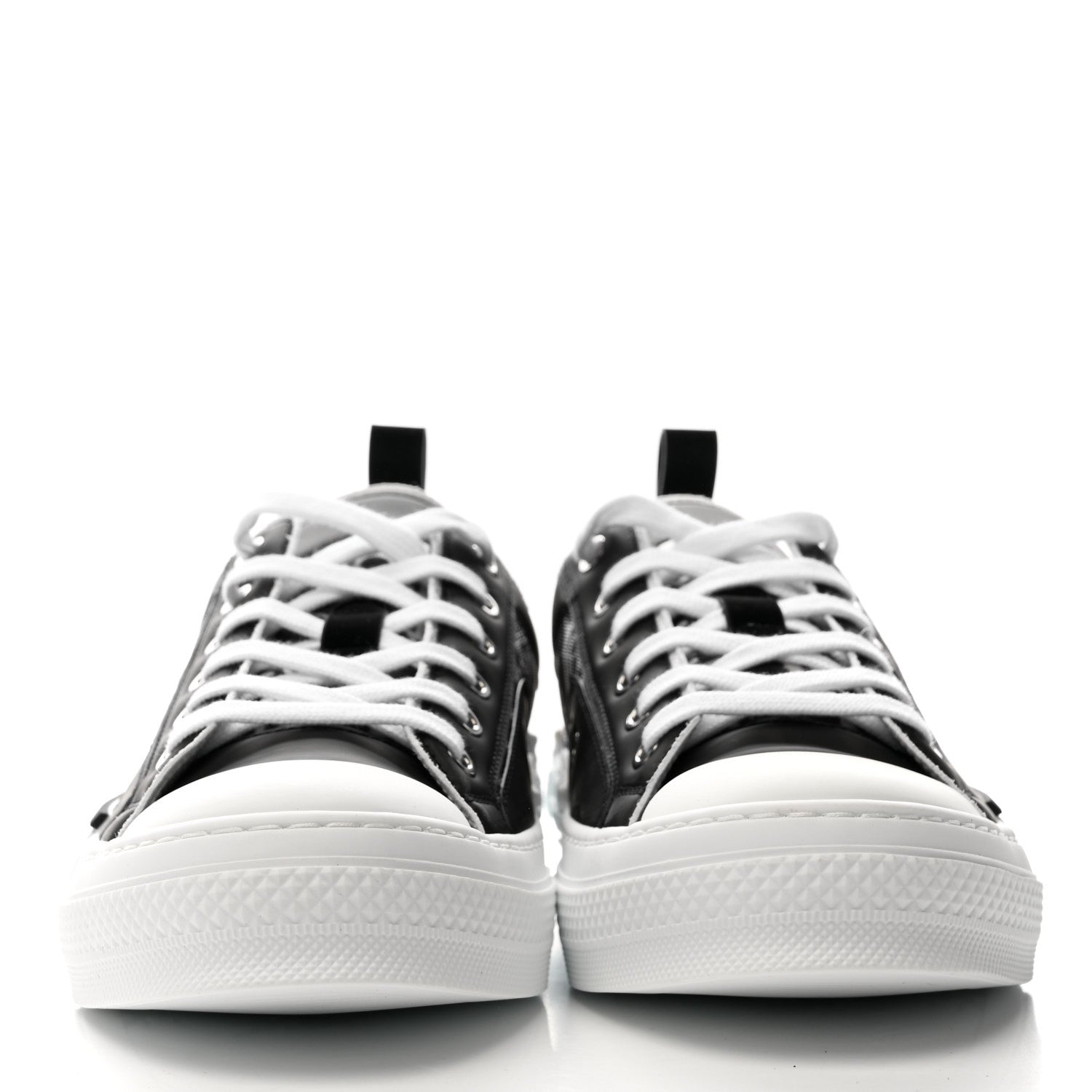 Christian Dior Technical Canvas Mesh Oblique Printed Mens B23 League Low Top Sneaker 43 Black Beige 5 of 10