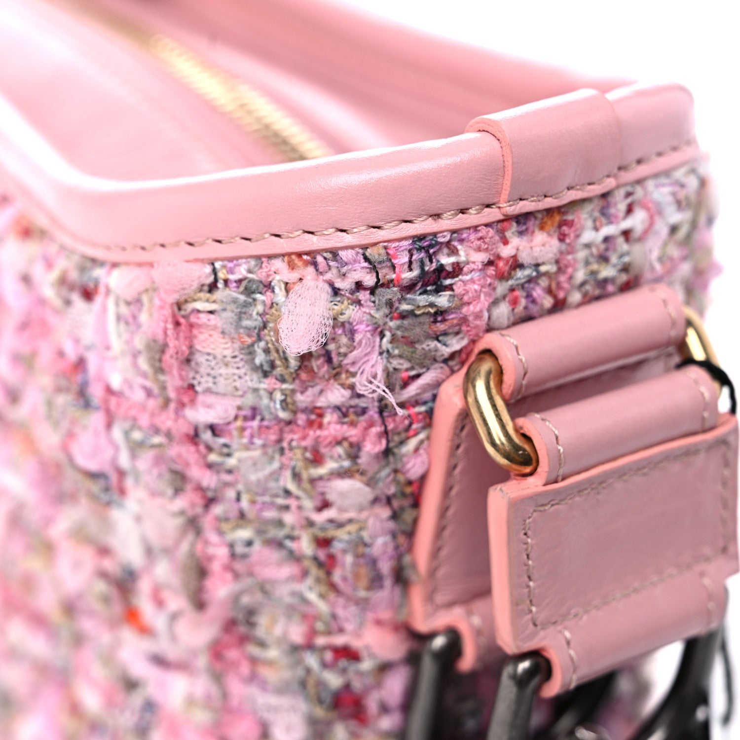 Chanel Tweed Calfskin Small Gabrielle Hobo Light Pink 13 of 14