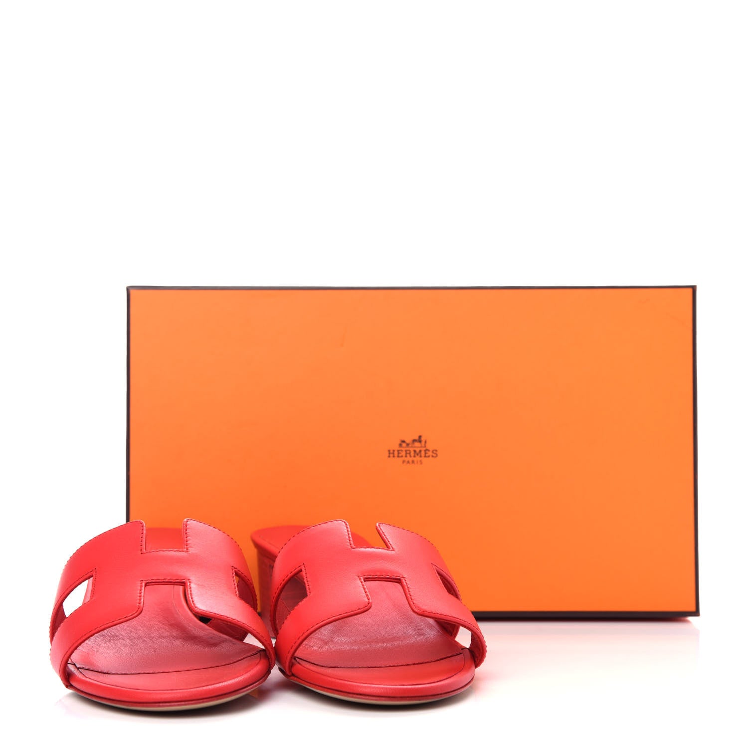 Hermes Calfskin Oasis Sandals 36 Rouge Bali 11 of 11