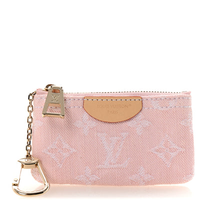 Louis Vuitton Monogram Denim Key Pouch Washed Pink 1 of 7