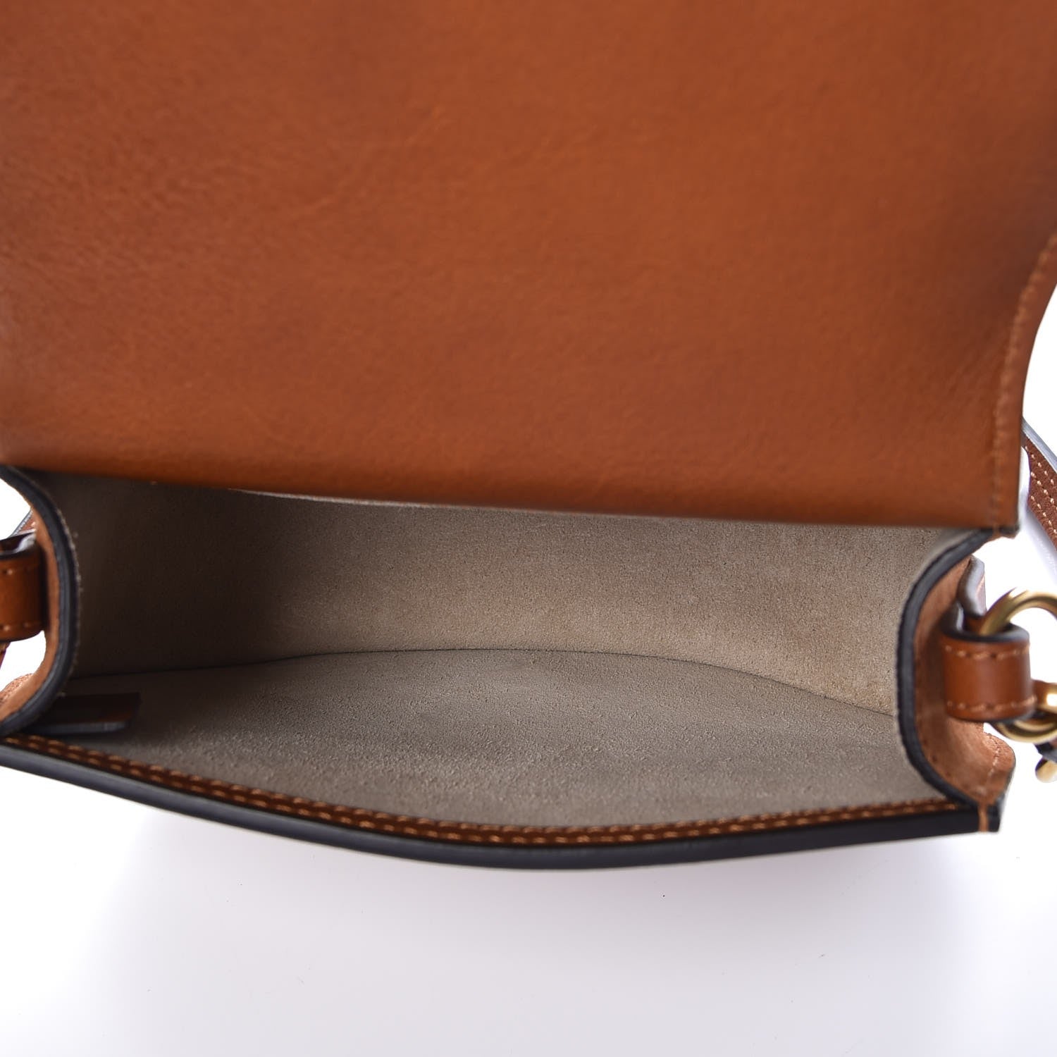 Chloe Calfskin Suede Small Nile Bracelet Bag Caramel 5 of 7