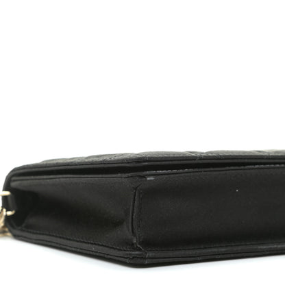 Christian Dior Satin Cannage Lady Dior Clutch Black 5 of 8