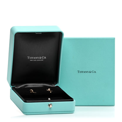 Tiffany 18K Rose Gold Diamond Tiffany Knot Earrings 5 of 5