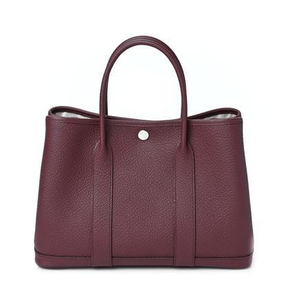 Hermes Vache Country Garden Party 30 TPM Bordeaux 1 of 8