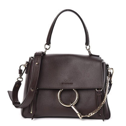 Chloe Calfskin Small Faye Day Shoulder Bag Carbon Brown 1 of 10