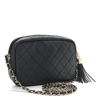 Chanel Iridescent Caviar Quilted Small Coco Tassel Camera Case Black 3 of 10