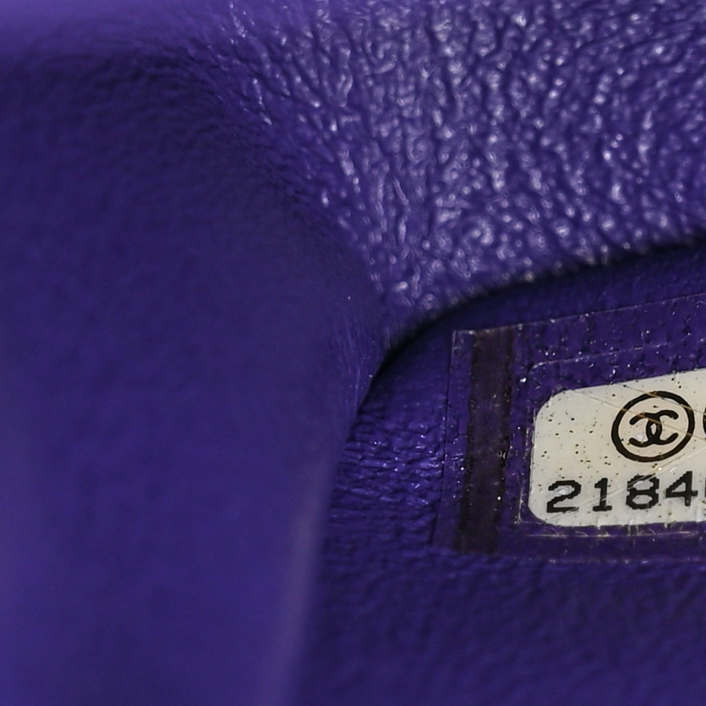 Patent Quilted Mini Square Flap Purple