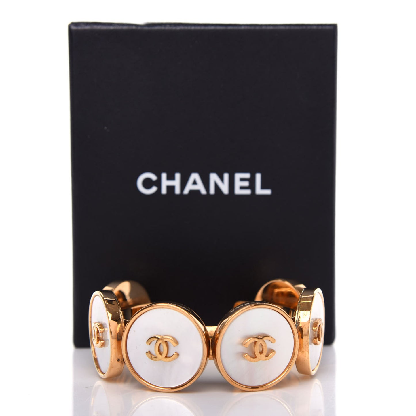 Pearl CC Cuff Bracelet Gold