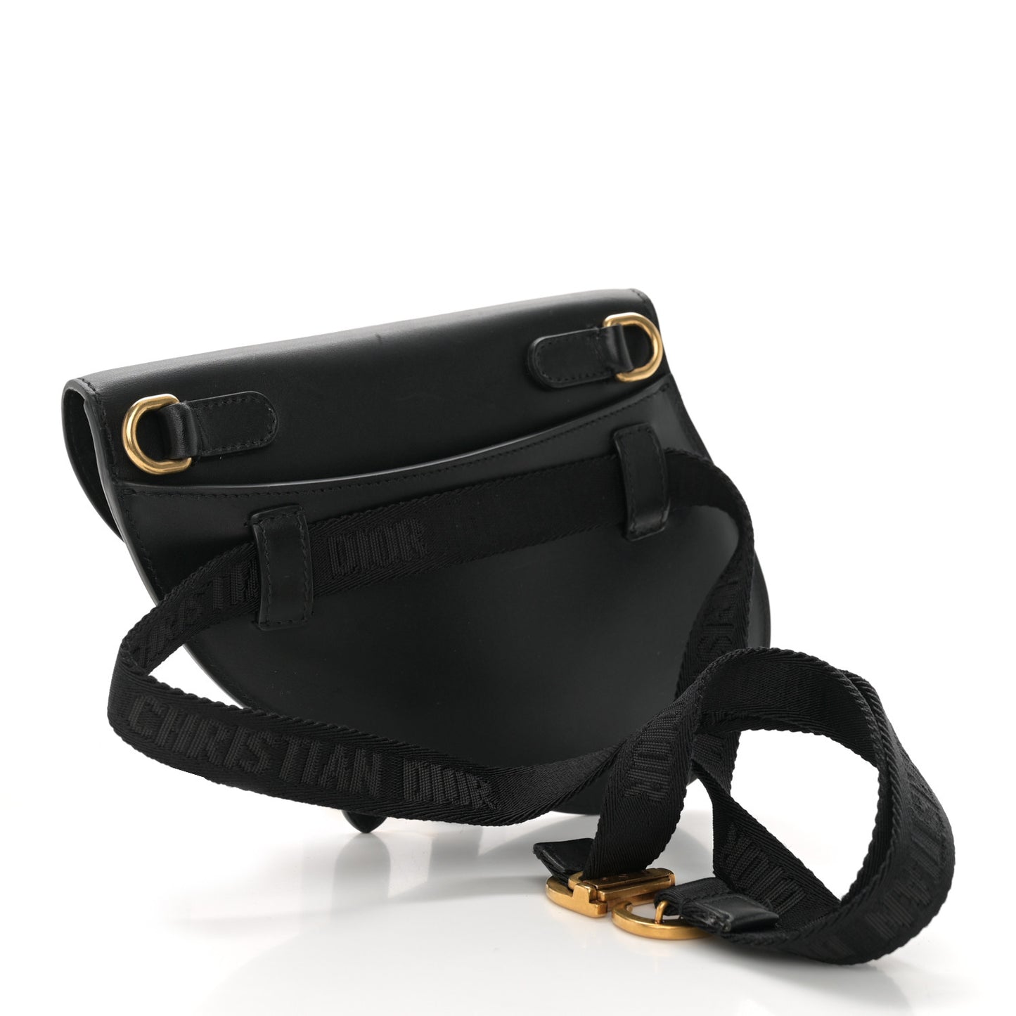 Calfskin Saddle Belt Bag Black