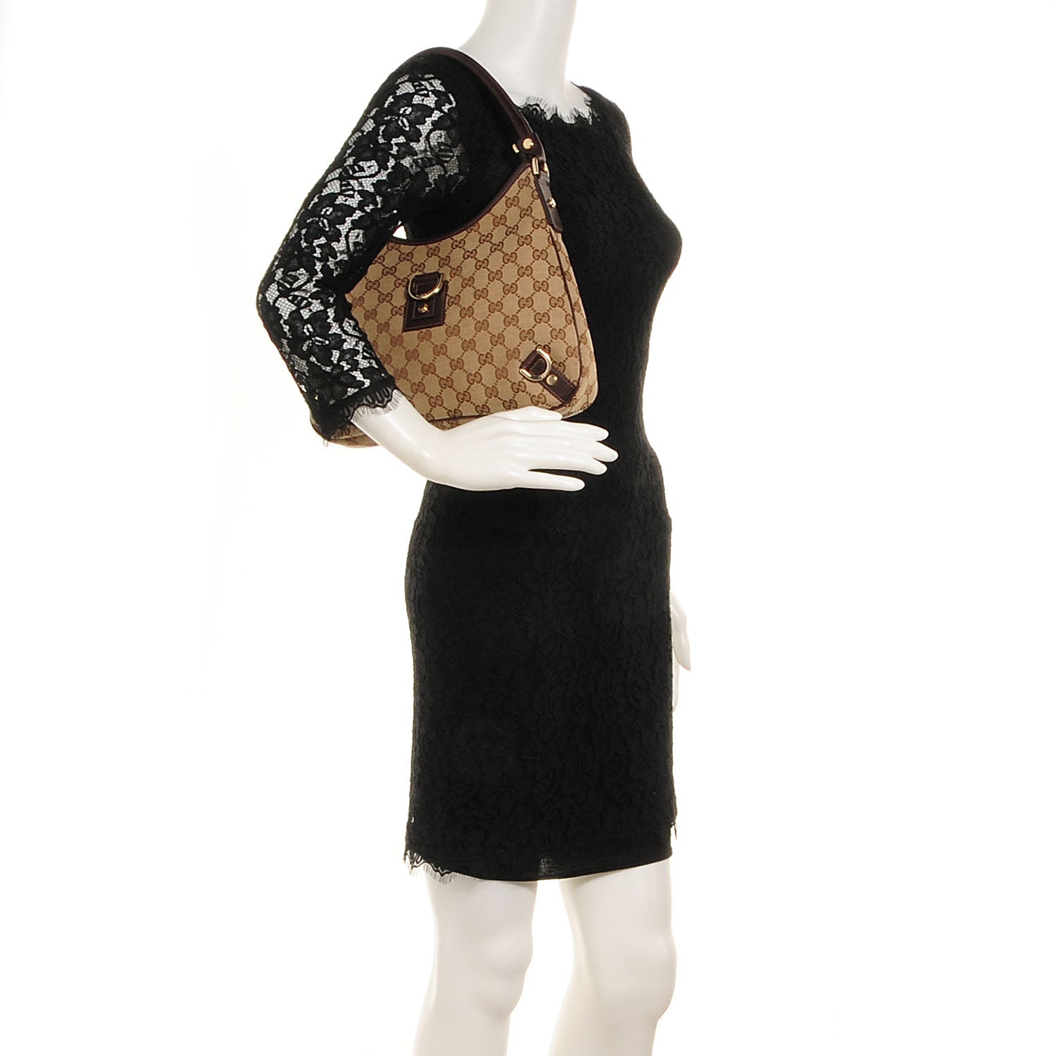 Gucci Monogram Small Abbey Hobo Brown 2 of 7