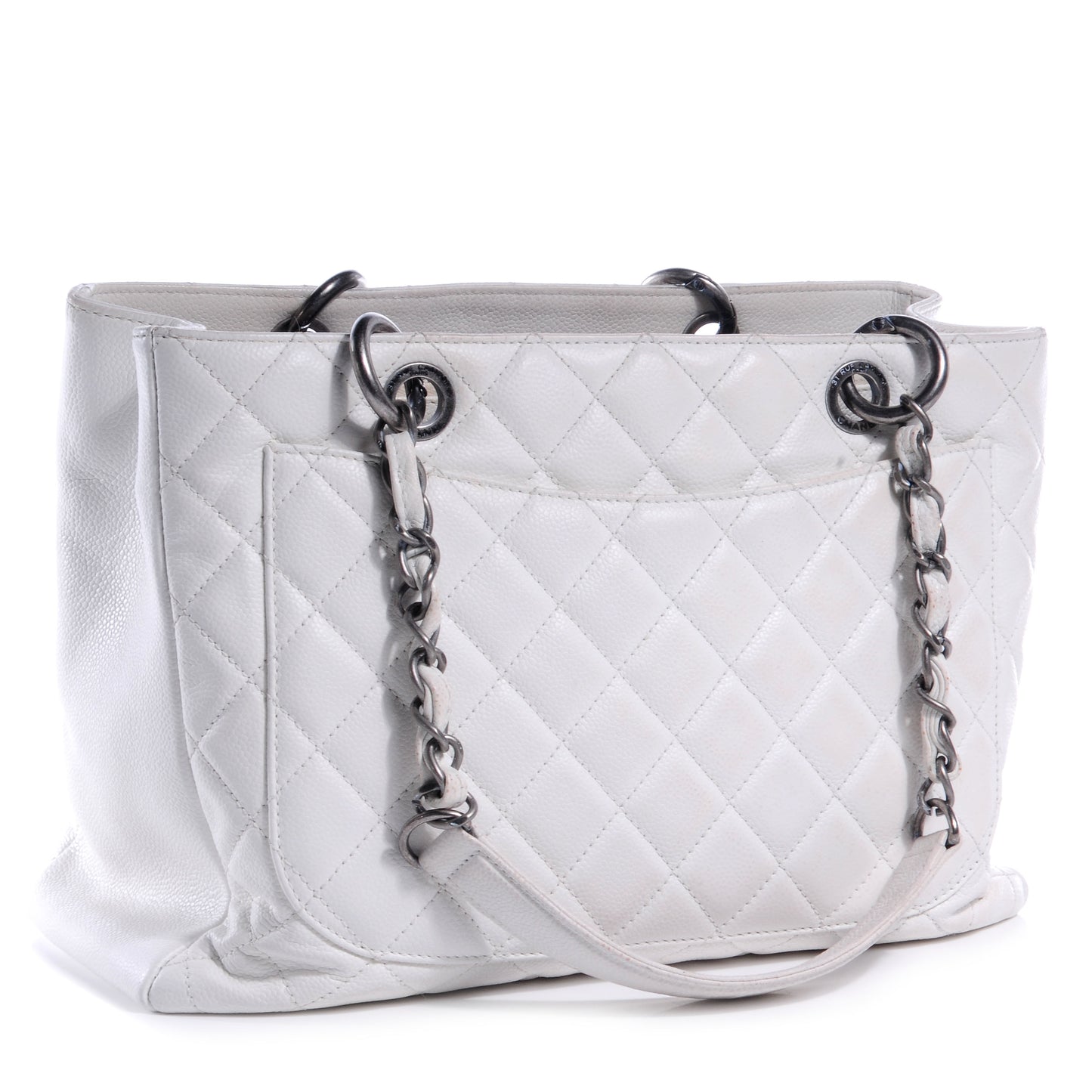 Caviar Grand Shopping Tote GST White