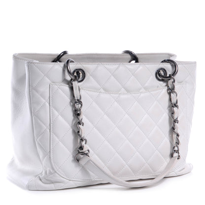 Chanel Caviar Grand Shopping Tote GST White 3 of 8