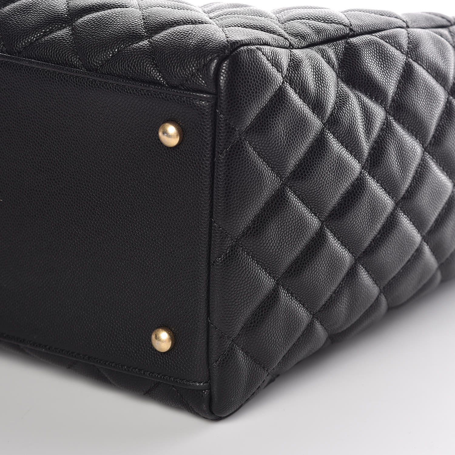 Chanel Caviar Quilted Large Coco Handle Shopping Tote Black 10 of 10