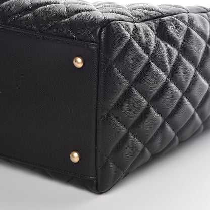 Chanel Caviar Quilted Large Coco Handle Shopping Tote Black 10 of 10