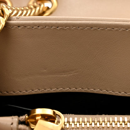 Saint Laurent Calfskin Y Quilted Monogram Small Loulou Chain Satchel Dark Beige 11 of 11