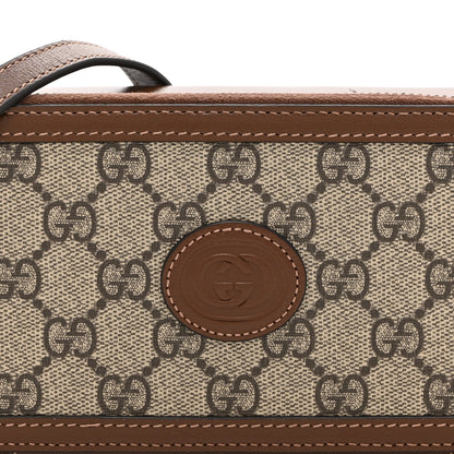 Gucci GG Supreme Monogram Azalea Calfskin Mini Retro Interlocking G Mini Shoulder Bag Beige Ebony Brown Sugar 15 of 20