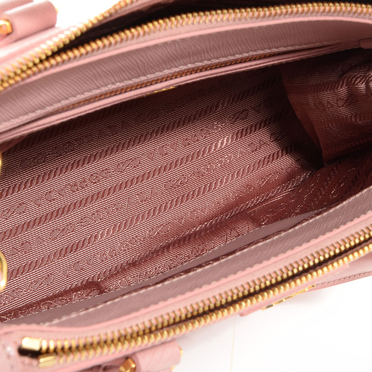 Saffiano Lux Mini Double Zip Tote Orchidea