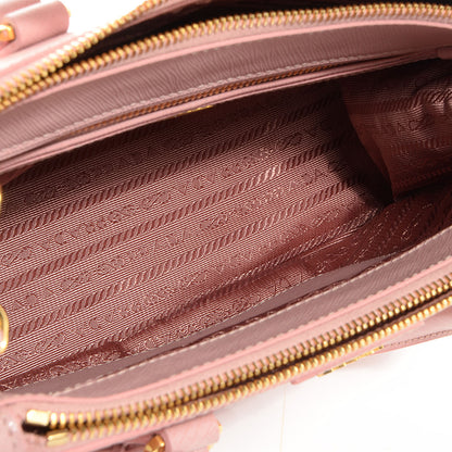 Prada Saffiano Lux Mini Double Zip Tote Orchidea 7 of 11