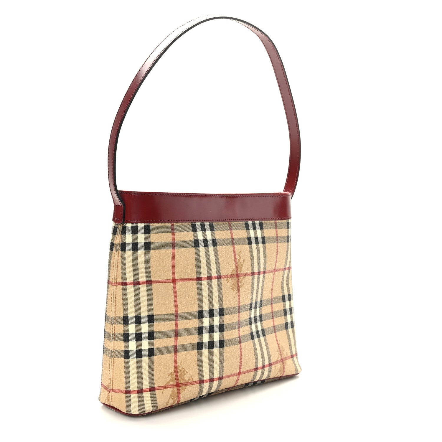 Burberry Haymarket Check Shoulder Bag Red 3 of 8