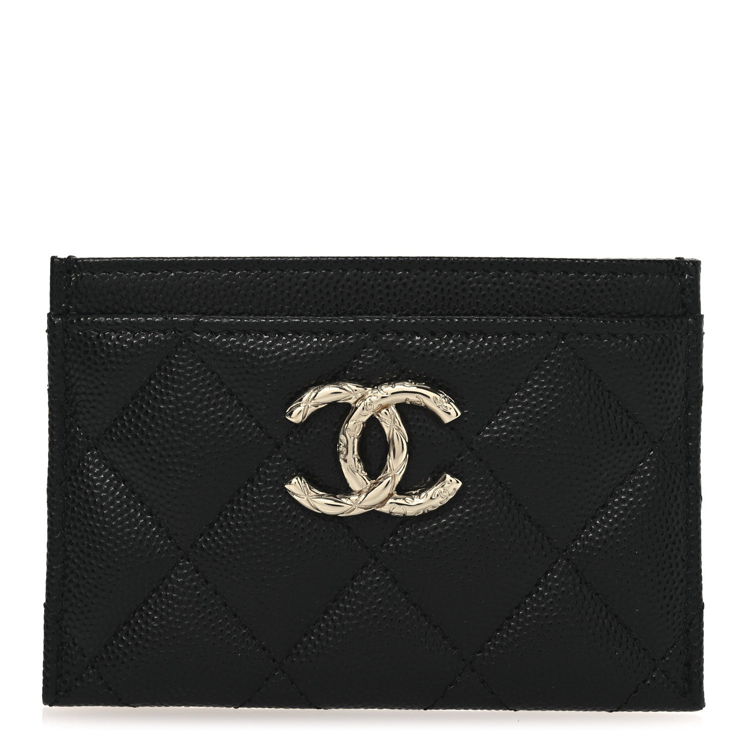 Chanel Caviar Quilted CC Card Holder Black 1 of 9
