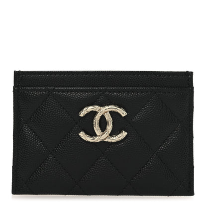Chanel Caviar Quilted CC Card Holder Black 1 of 9