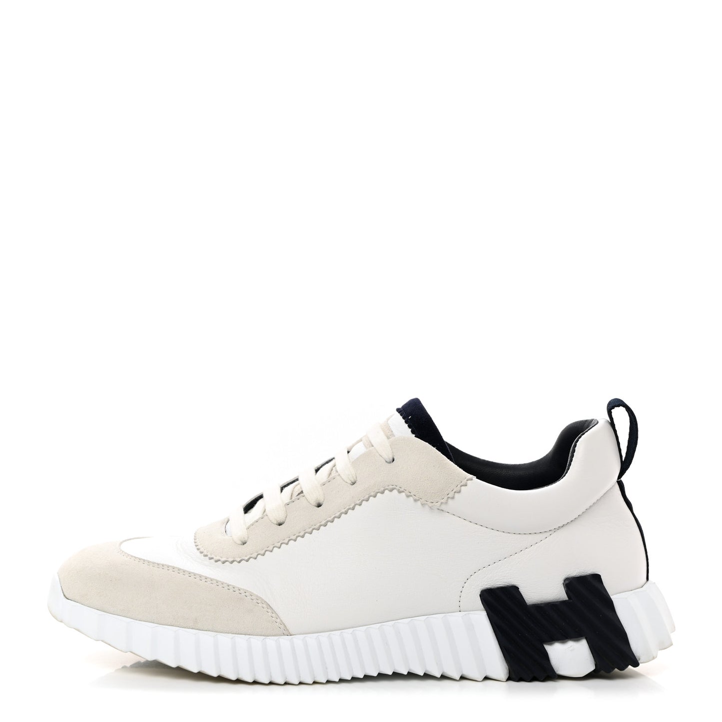 Goatskin Suede Goatskin Bouncing Sneakers 41 White