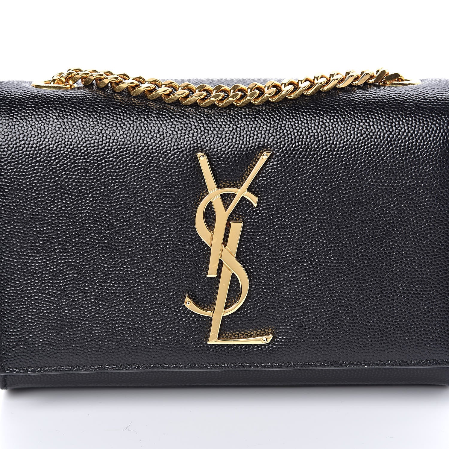 Saint Laurent Grain De Poudre Small Monogram Kate Satchel Black 10 of 12