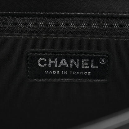 Chanel Calfskin Chevron Quilted New Medium Boy Flap Black 9 of 13