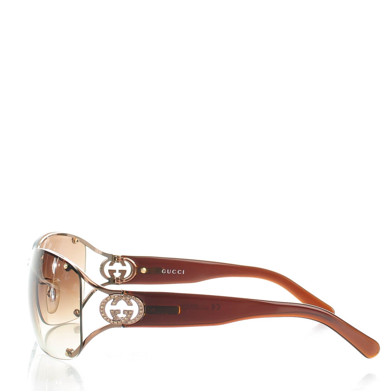 Gucci Crystal GG Sunglasses 2820 Brown 2 of 6