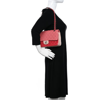 Chanel Lambskin Quilted Tri-Color Medium Valentine Charms Single Flap Pink 2 of 10
