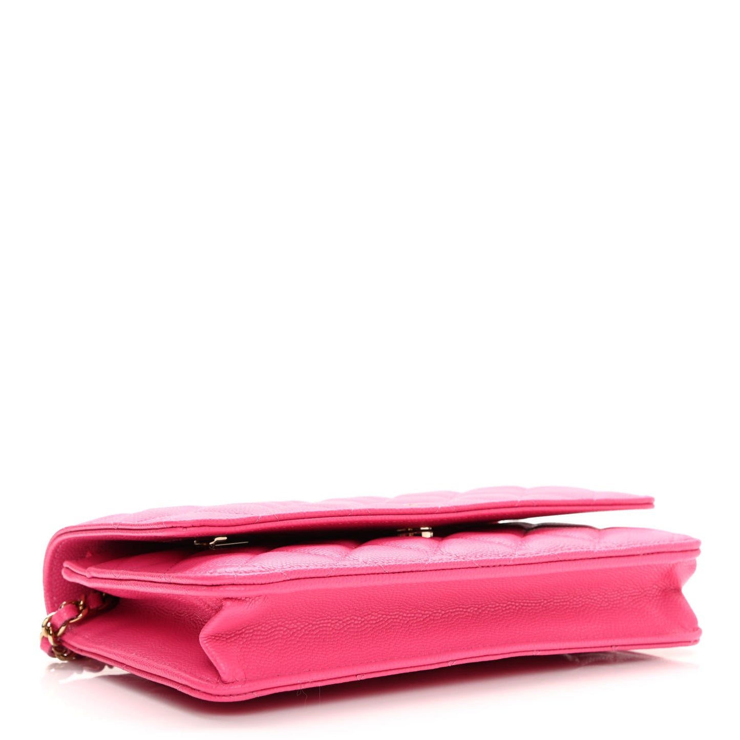 Caviar Quilted Wallet On Chain WOC Fuchsia
