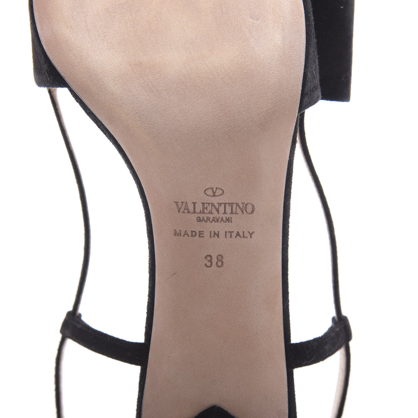 Suede Bowow Slingback Pumps 38 Black
