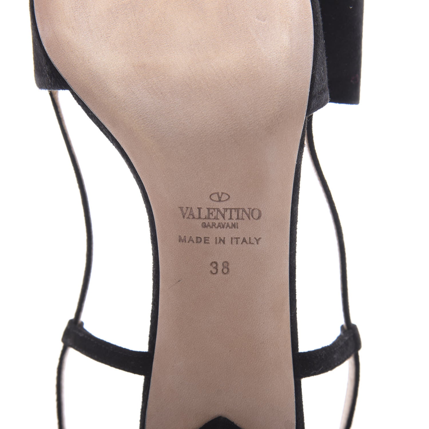 Valentino Garavani Suede Bowow Slingback Pumps 38 Black 8 of 11
