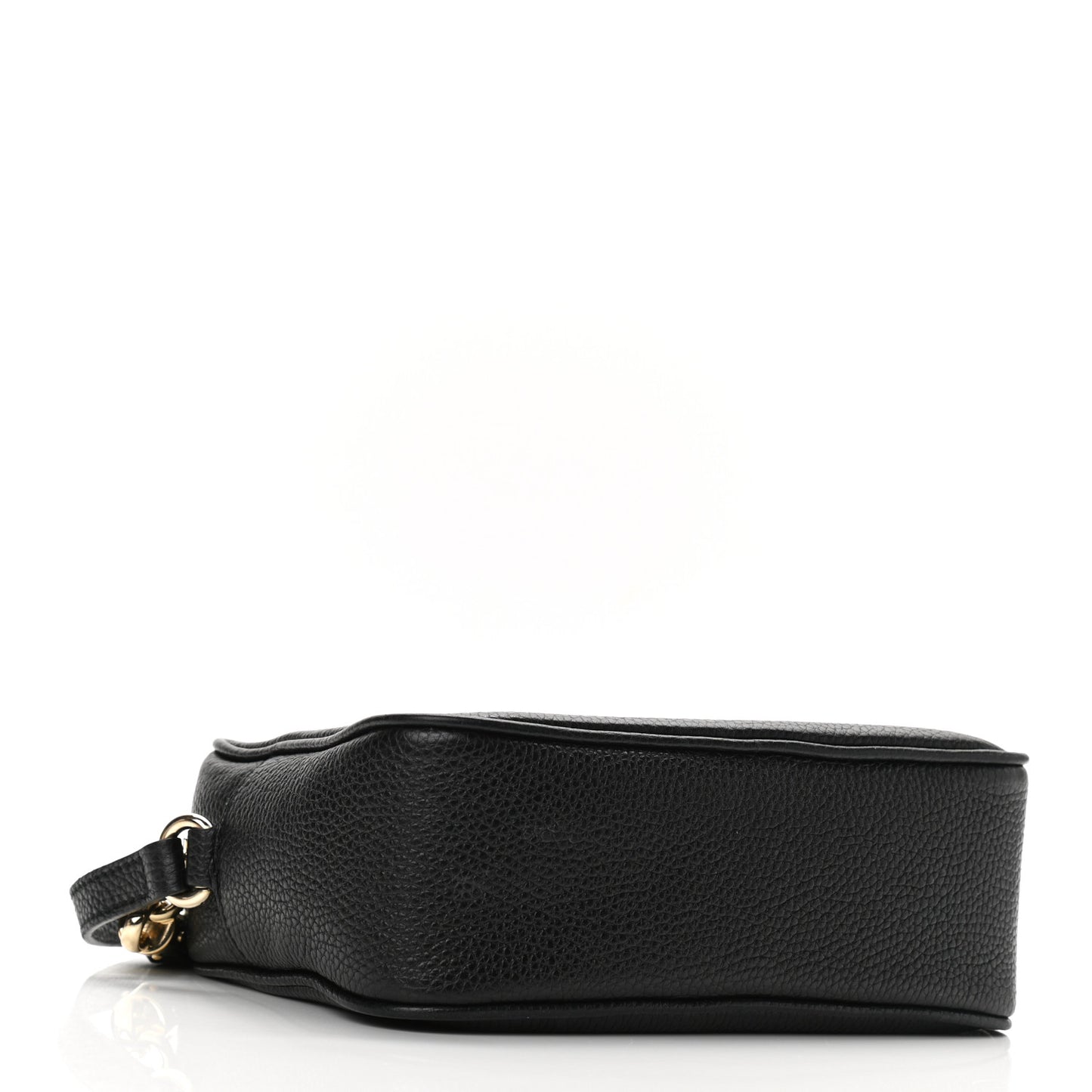 Pebbled Calfskin Small Soho Disco Bag Black