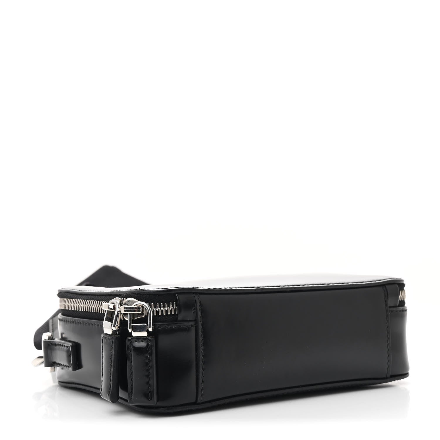 Prada Spazzolato Small Brique Crossbody Bag Black 4 of 10