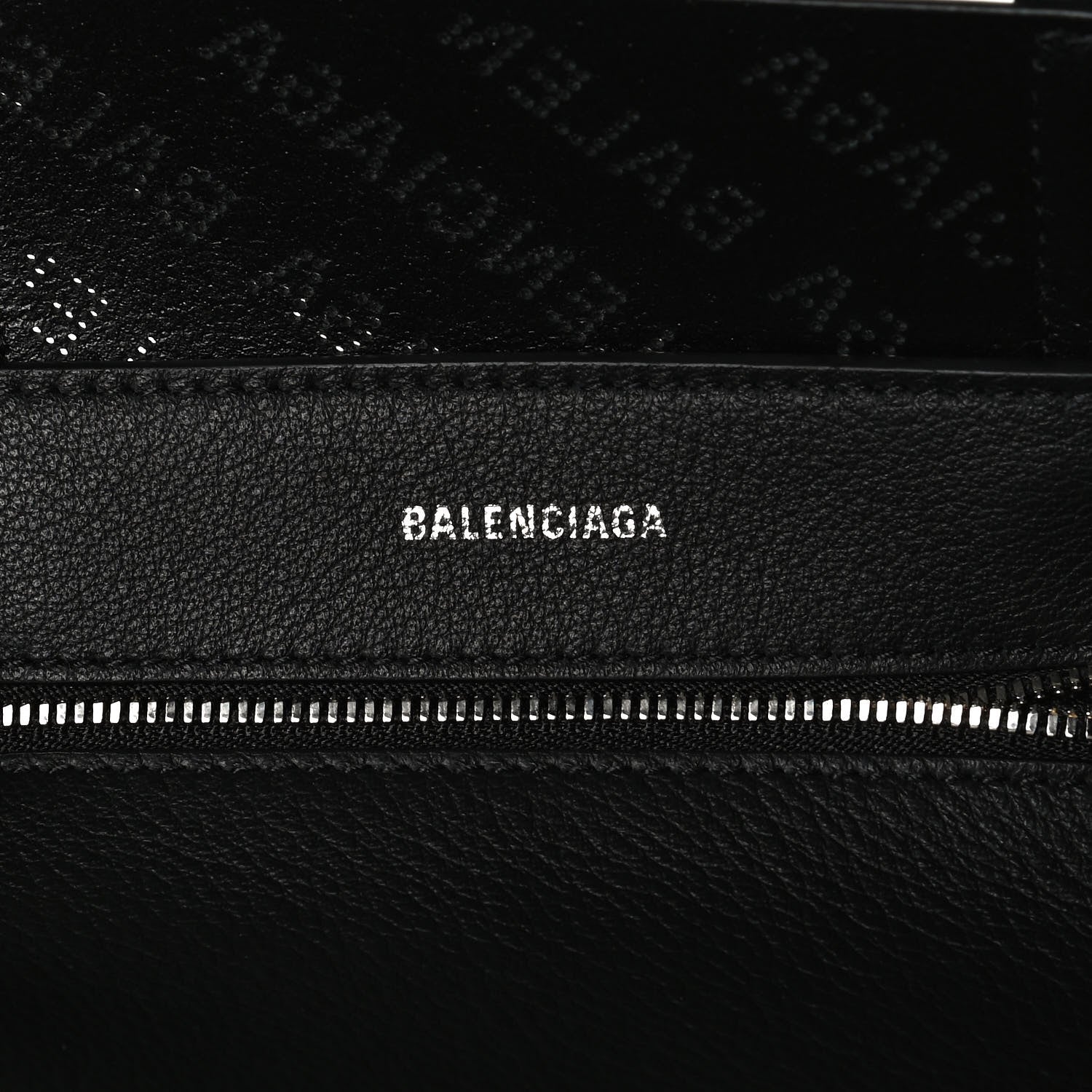 Balenciaga Smooth Calfskin Logo Perforated XXS Everyday Tote Black 5 of 8