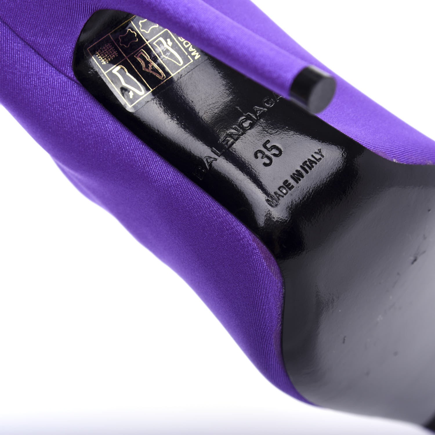 Balenciaga Spandex Pointed Toe Knife Thigh High Boots 35 Violet 8 of 11