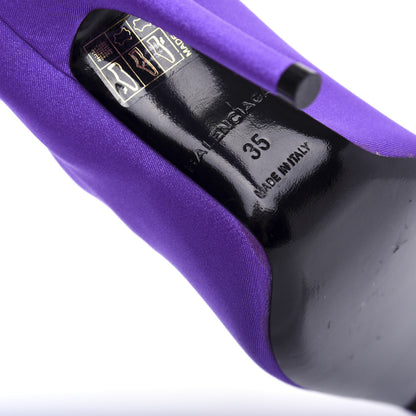 Balenciaga Spandex Pointed Toe Knife Thigh High Boots 35 Violet 8 of 11