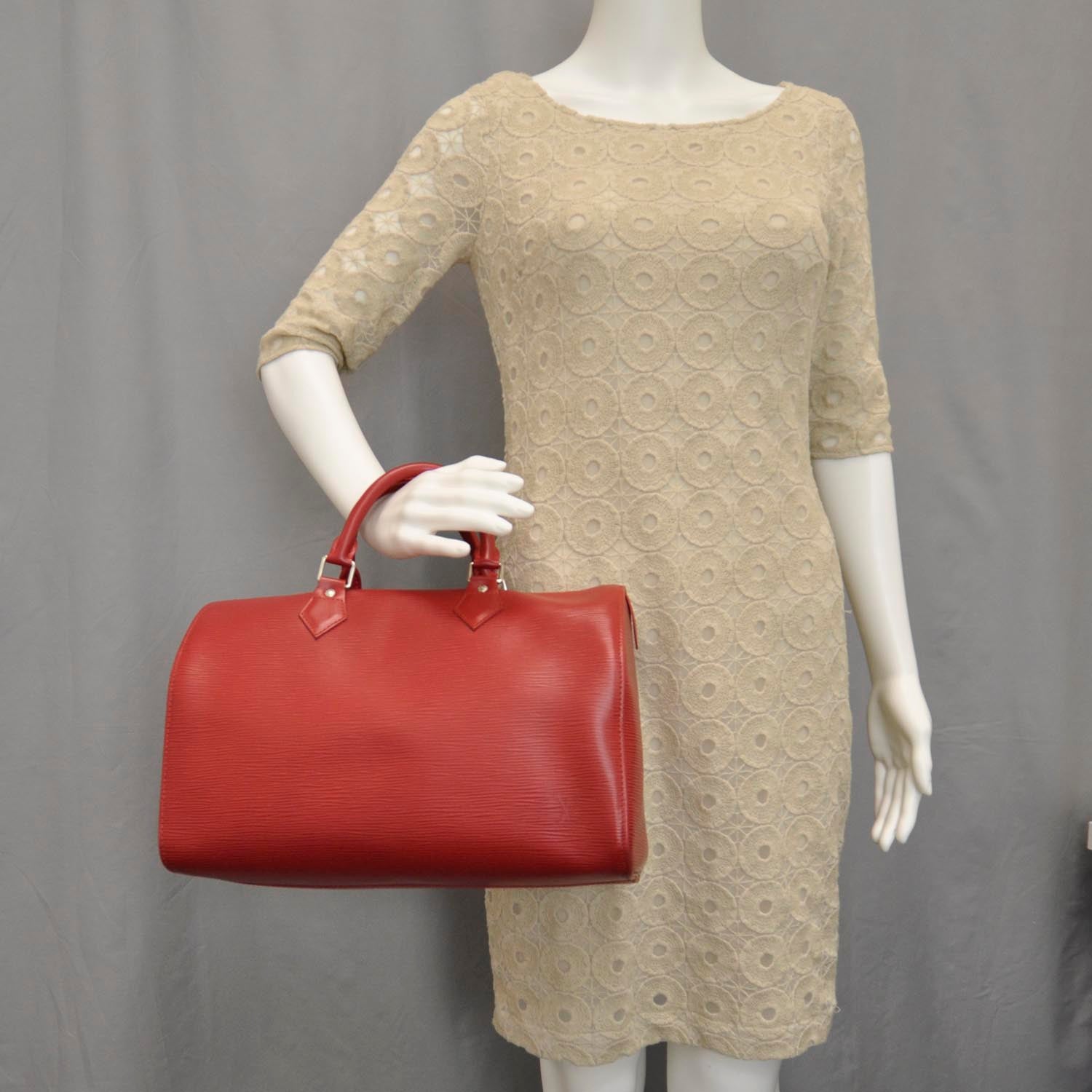 Louis Vuitton Epi Speedy 30 Red 2 of 11