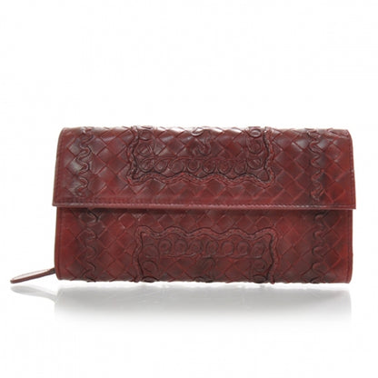 Bottega Veneta Nappa Intrecciato Continental Wallet Red 1 of 8