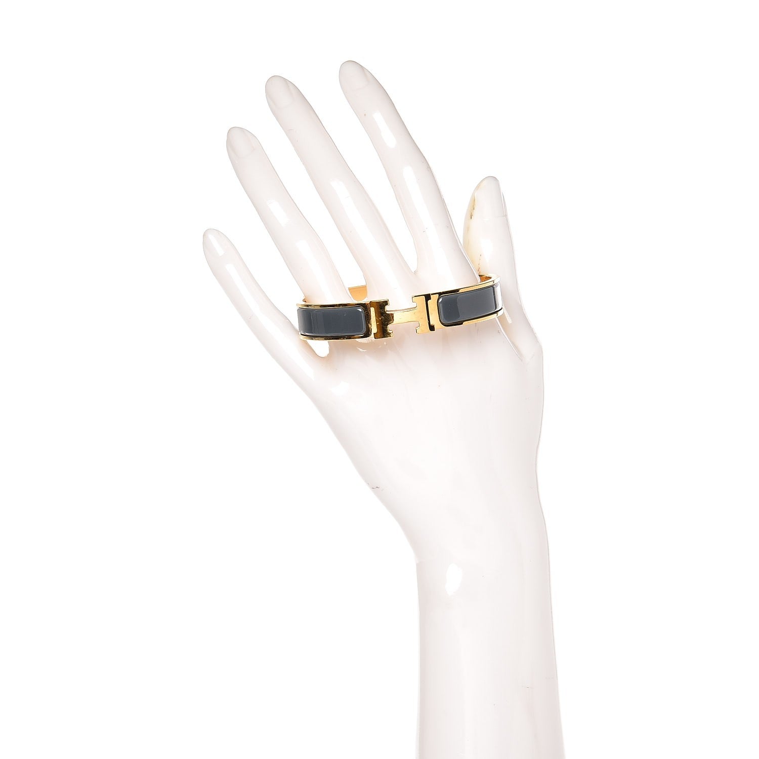 Hermes Enamel Narrow Clic Clac H Bracelet PM Ardoise 3 of 10