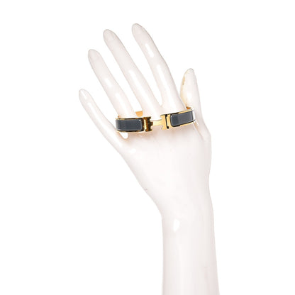 Hermes Enamel Narrow Clic Clac H Bracelet PM Ardoise 3 of 10