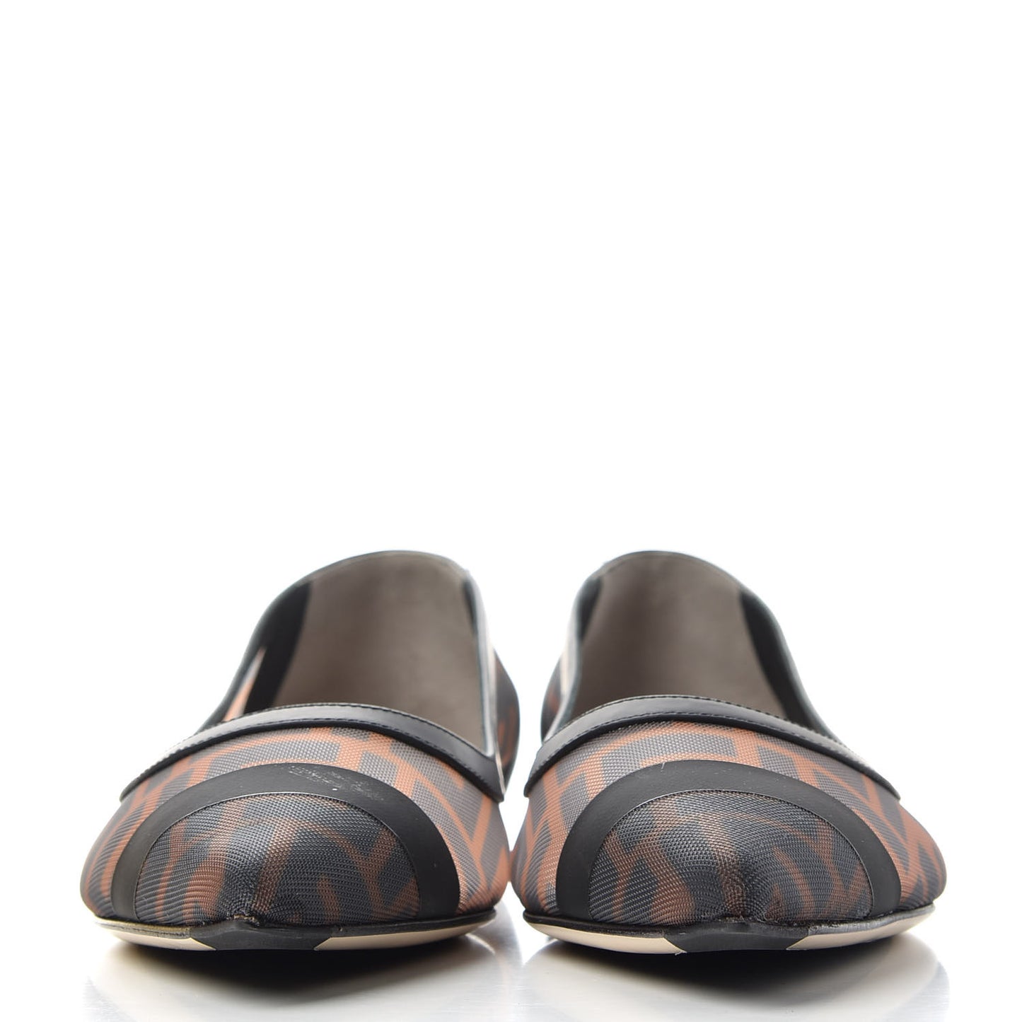 Mesh FF Skimmer Ballerina Flats 39 Tobacco Moro Black