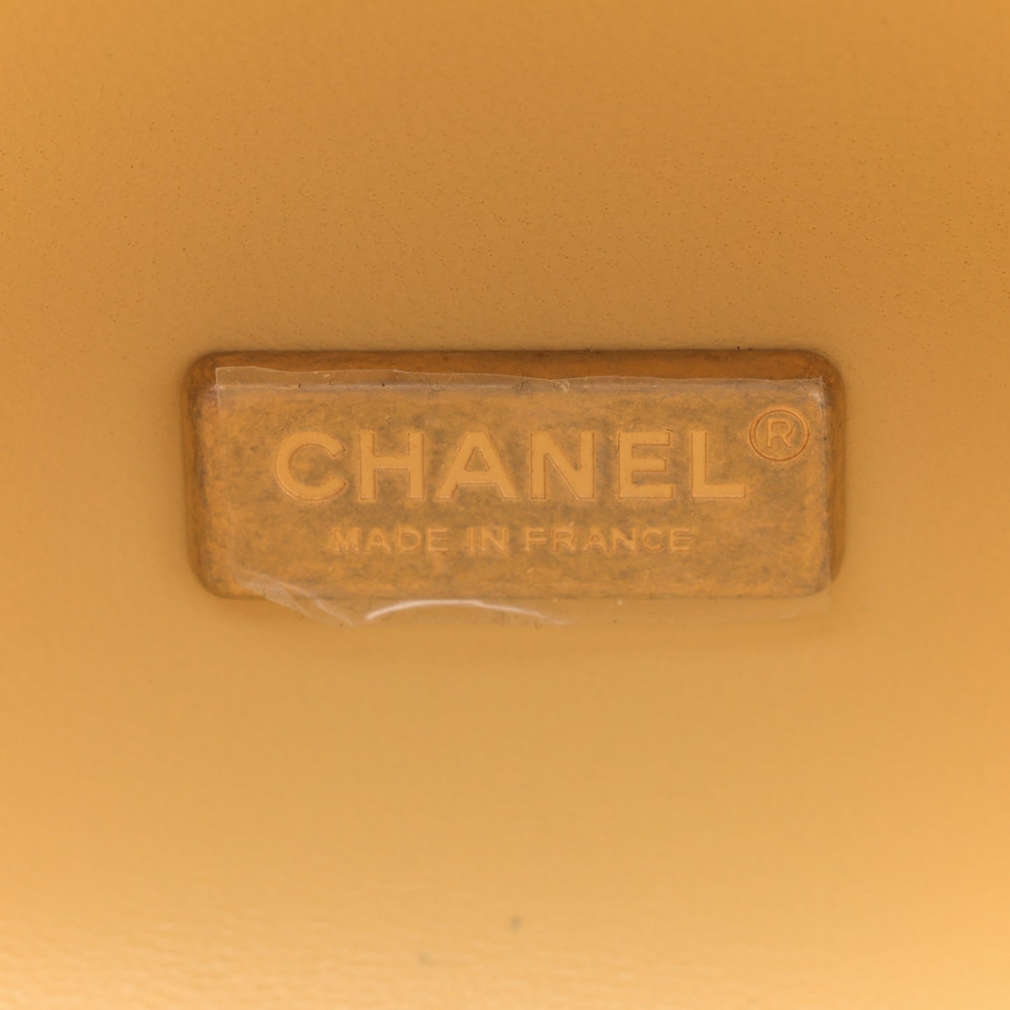 Lambskin Quilted CC Bubble Vanity Case With Chain Light Yellow