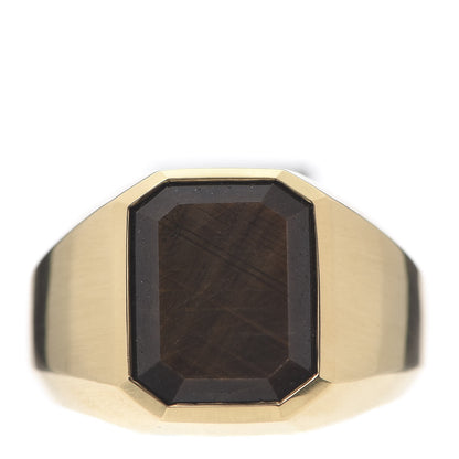 David Yurman 18K Yellow Gold Golden Sheen Sapphire 17MM Signet Ring 62 10 1 of 5