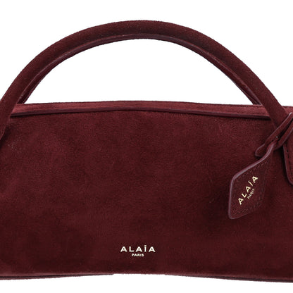 Alaia Suede Goatskin Teckel Clutch Rouge Grenat 7 of 9