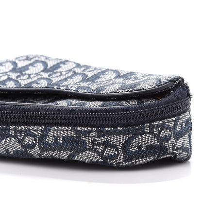 Christian Dior Monogram Mini Saddle Zip Pouch Navy Blue 9 of 10