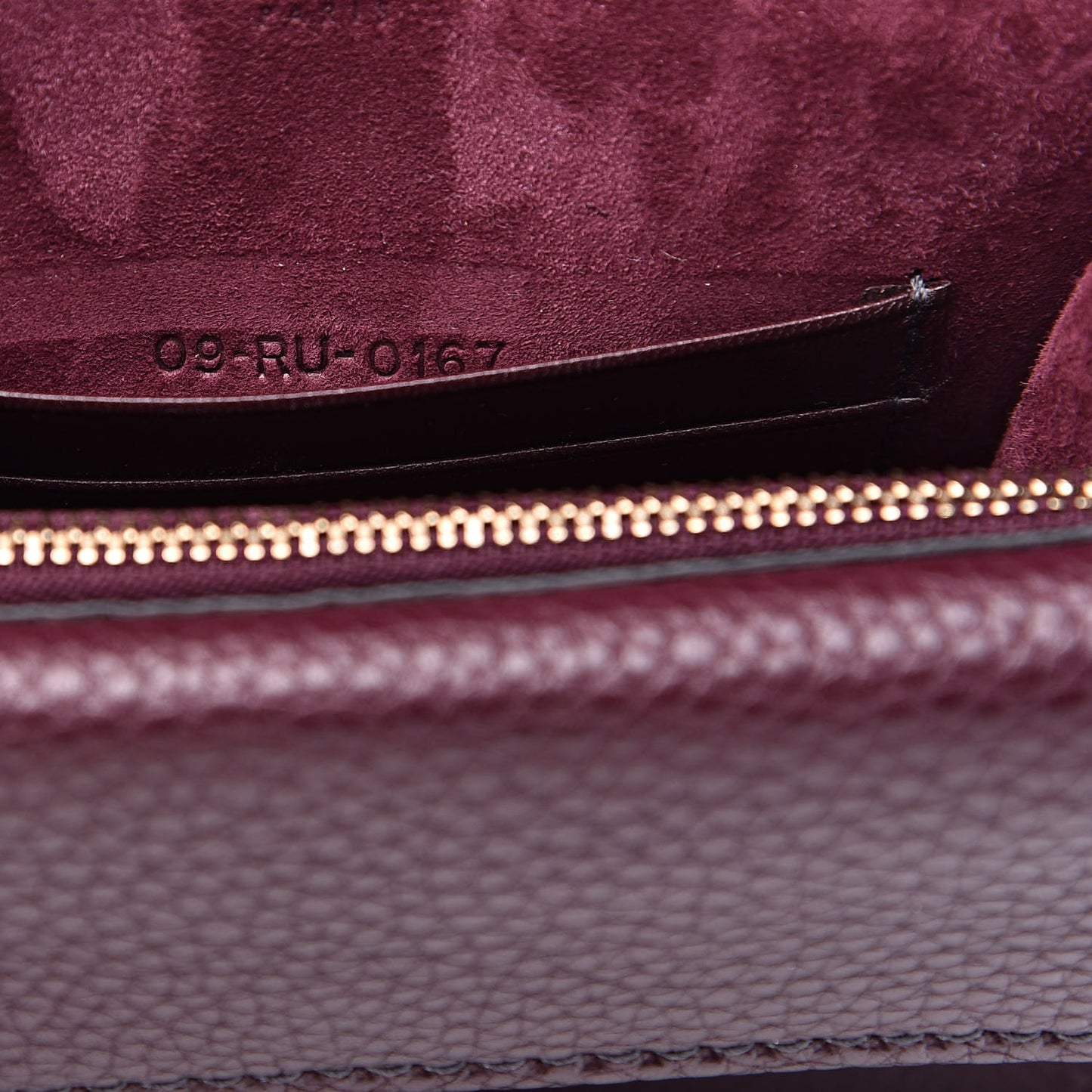 Grained Calfskin D-Bee Crossbody Burgundy